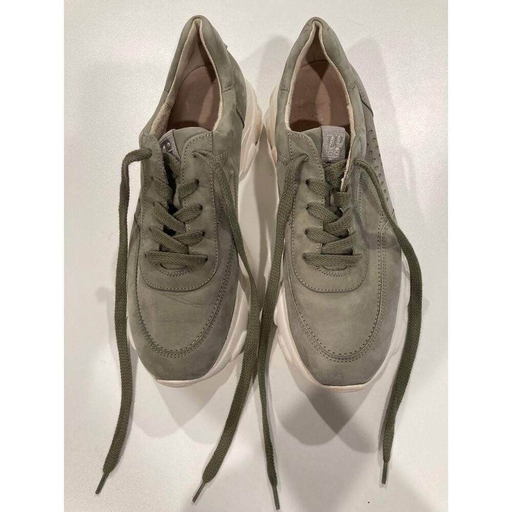 Paul Green Super Soft Sneakers Sage Green Suede Leather Men's Size 7.5 Designer